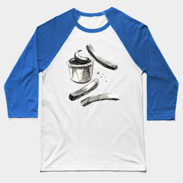 Ketchup and French Fries Baseball T-Shirt by Rebelform